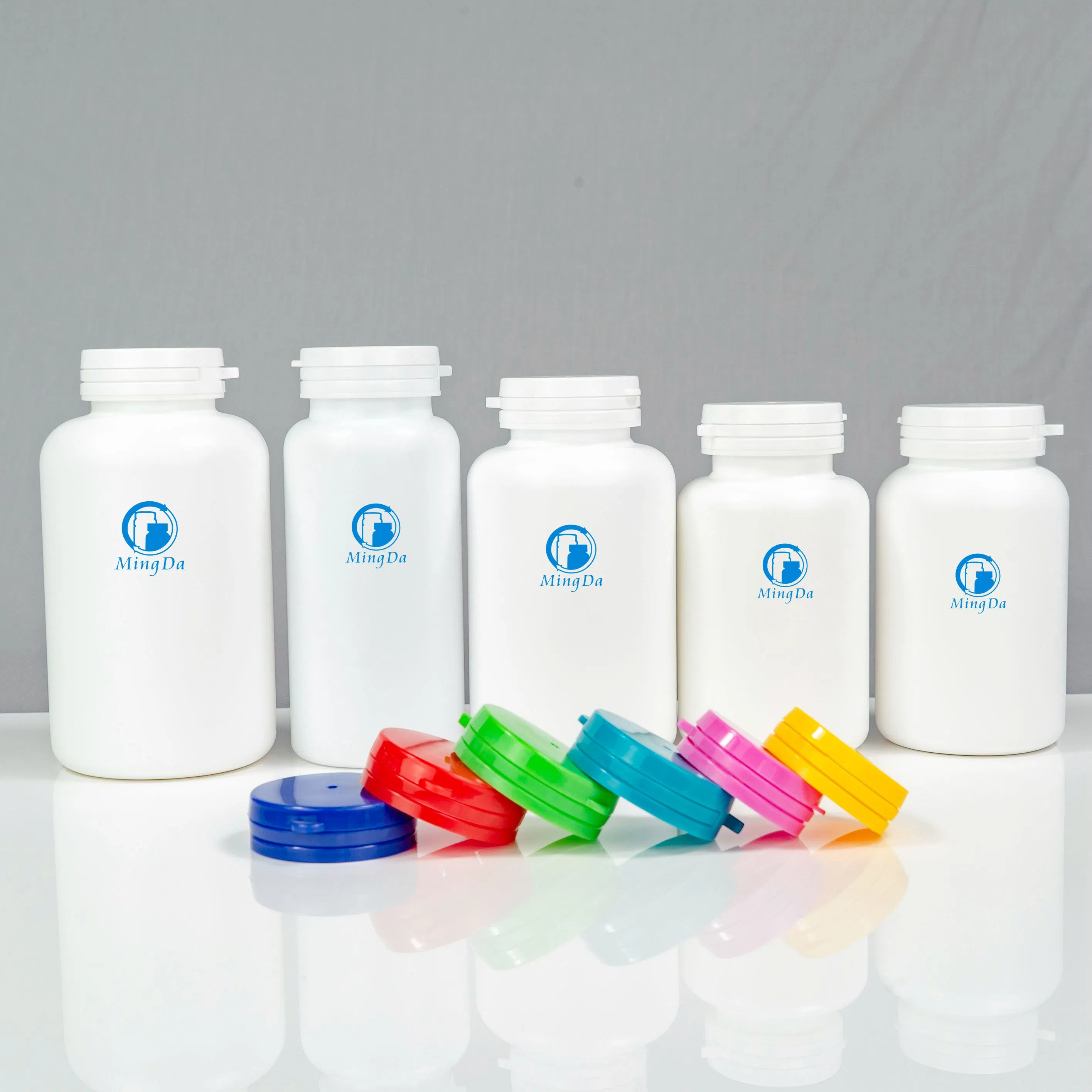 Food Grade Matte Tamper Evident HDPE Plastic Bottle Empty Packaging Capsule Pills Supplements