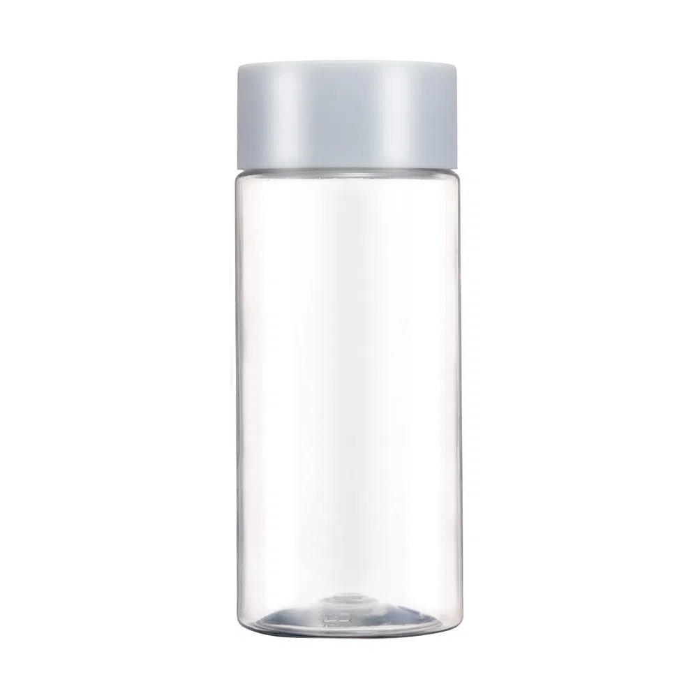 Wholesale Round Square Plastic Clear Mineral Water Bottle Juice Bottle Drink Pet Packaging Bottle with PP Cap