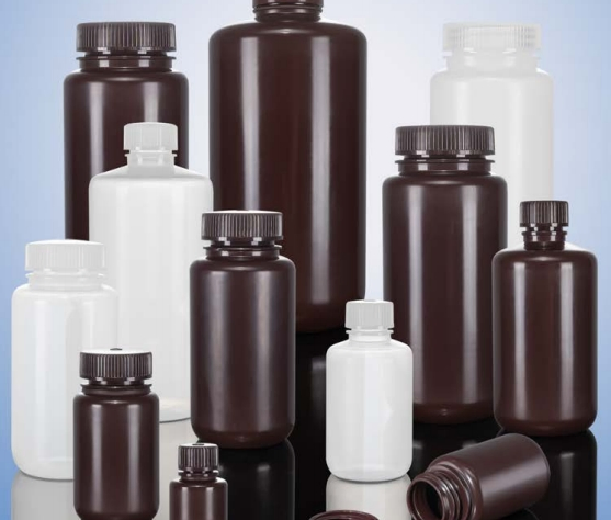 15ml -1000ml HDPE Plastic Wide Mouth Laboratory Chemical Bottles for Reagents