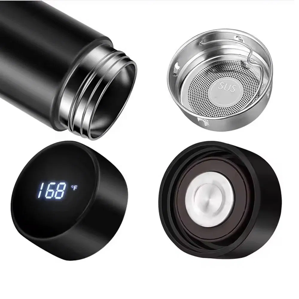 Thermal Insulated Termo Smart LED Temperature Display Metal Insulation Water Bottles Stainless Steel Intelligent Vacuum Flask