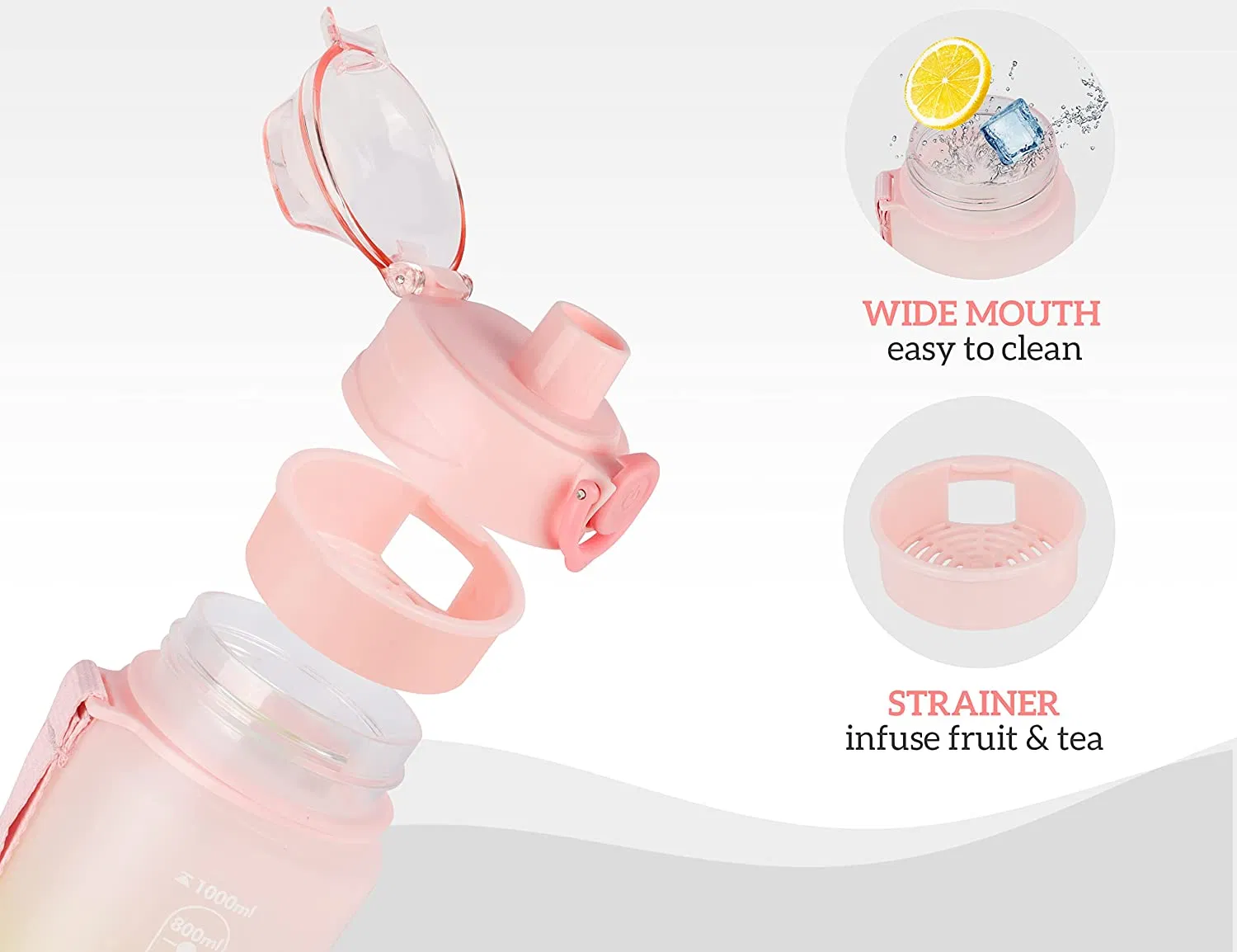 Wholesale Eco Friendly Plastic Water Bottle Custom Motivational Sublimation BPA Free 32oz Reusable Gym Gallon Sport Water Bottle