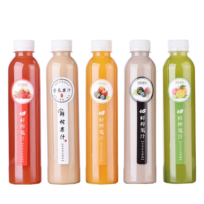 Factory Direct Supply 200~500ml Transparent Round Pet Mineral Water Bottles Disposable Plastic Beverage Juice Drinking Bottle