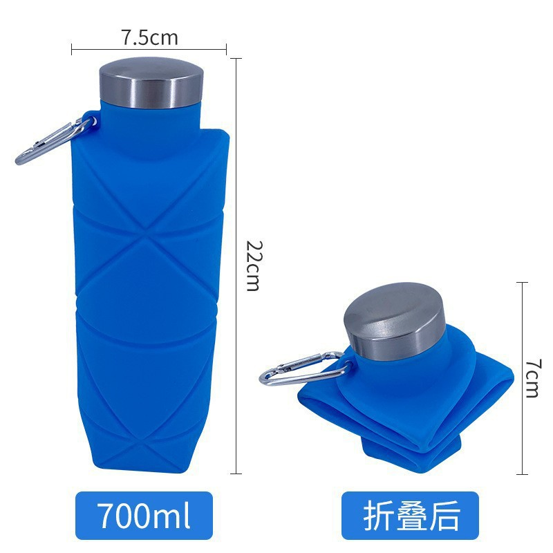Best-Selling Travel &amp; Outdoor Sports Portable Foldable Shock-Resistant 700ml Collapsible Water Bottle