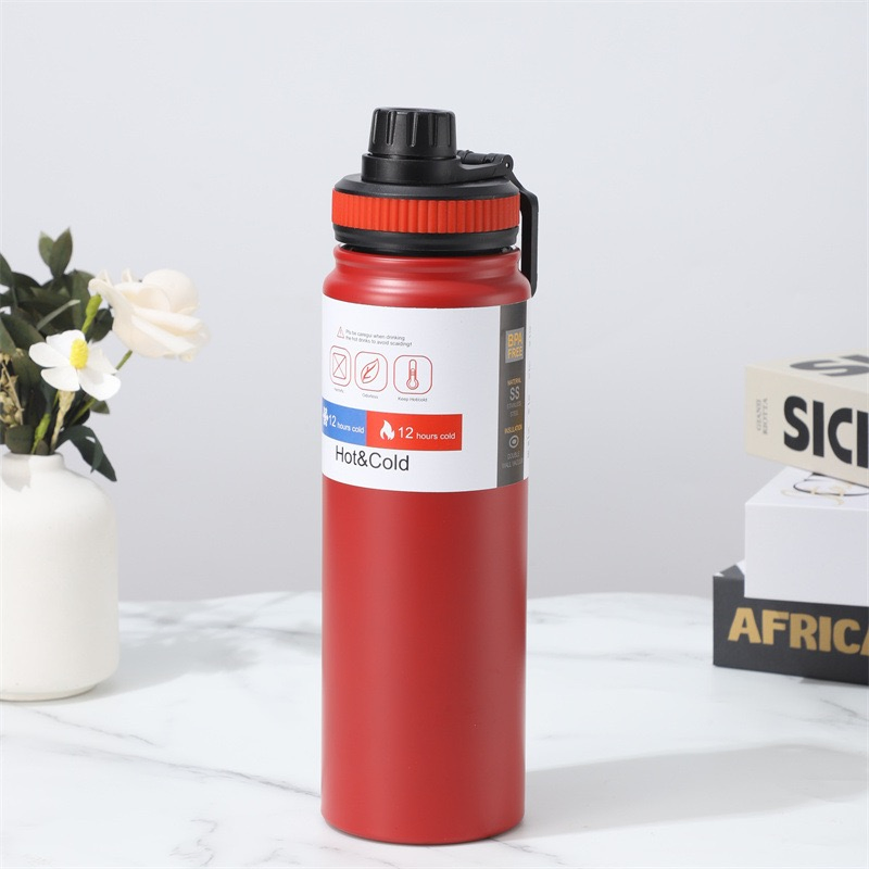 600ml Vacuum Insulation Tech Lightweight Stainless Steel Water Bottle for Cycling &amp; Hiking