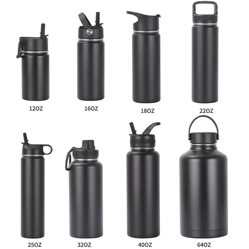 8 Sizes High Quality Stainless Steel Sports Water Bottle Insulated Vacuum Flask