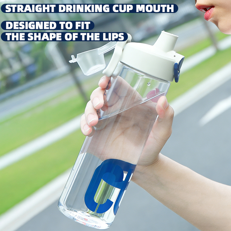 Portable 800ml Gym Fitness Water Bottle for Outdoor Sports Unisex Travel Plastic Drinkware for Back School Climbing Bike Riding