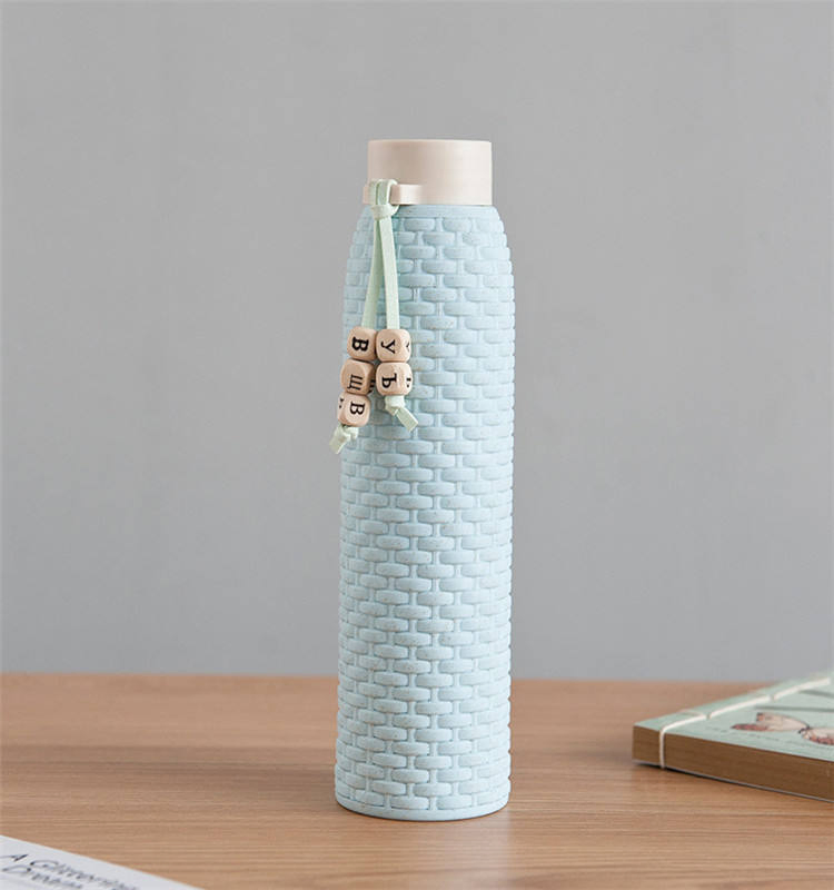 Water Bottle Food Grade PP Fashion Double Wall Glass Bottle