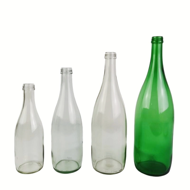 Customized Water Bottles 330ml 500ml 750ml 1000ml Glass Carbonated Drink Beverage Bottle