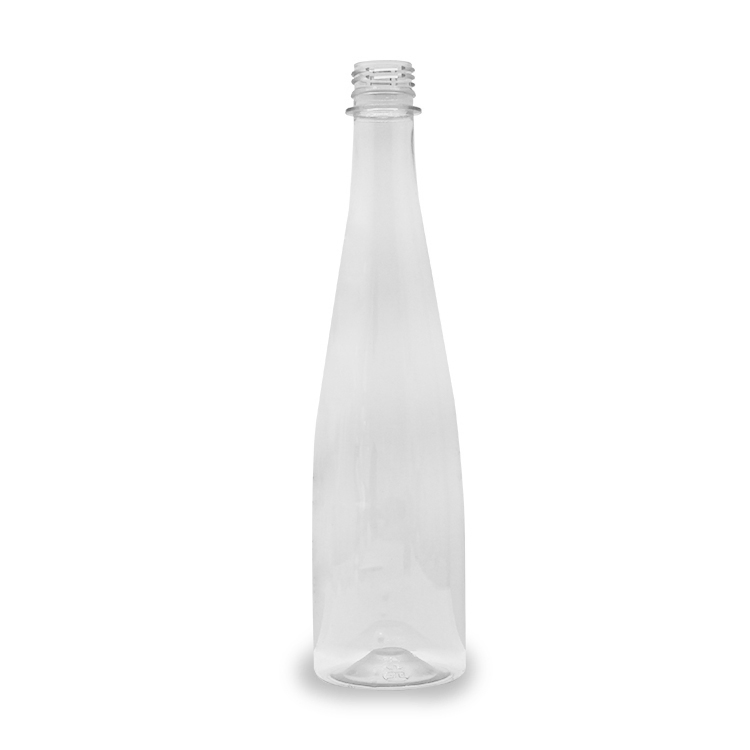 Long Neck Design Transparent Water Plastic Packaging Disposable Empty Clear 0.5L 500ml Pet Juice Plastic Bottles