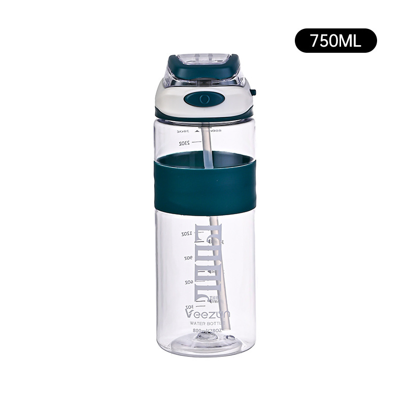 750ml Plastic Water Bottle with Flip Lid, Hidden Handle – Ideal for Fitness, Outdoor