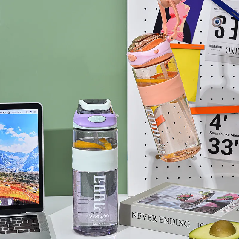 750ml Plastic Water Bottle with Flip Lid - 1