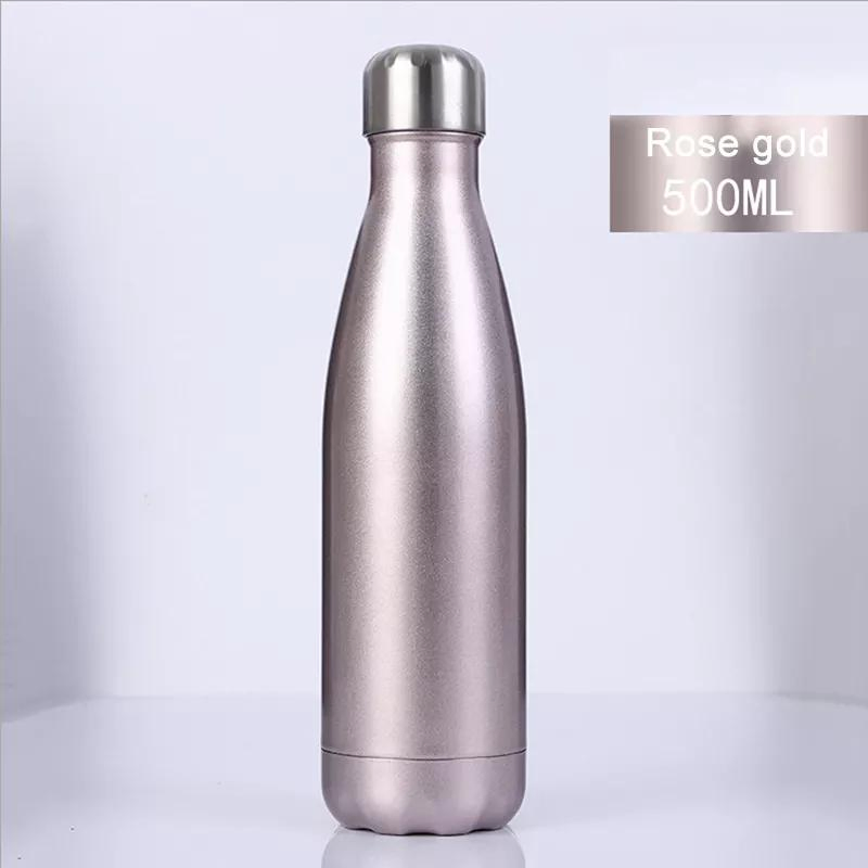 Thermos Bottle Bottle Vacuum Cup Stainless Steel Water Bottle Water Cola Shape Sport Design Widely Used Black Double Wall Adults