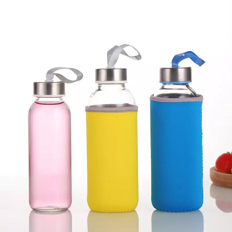 Manufacturer Reusable High Quality Glass Drinking Water Bottle Double Wall Glass Water Bottles