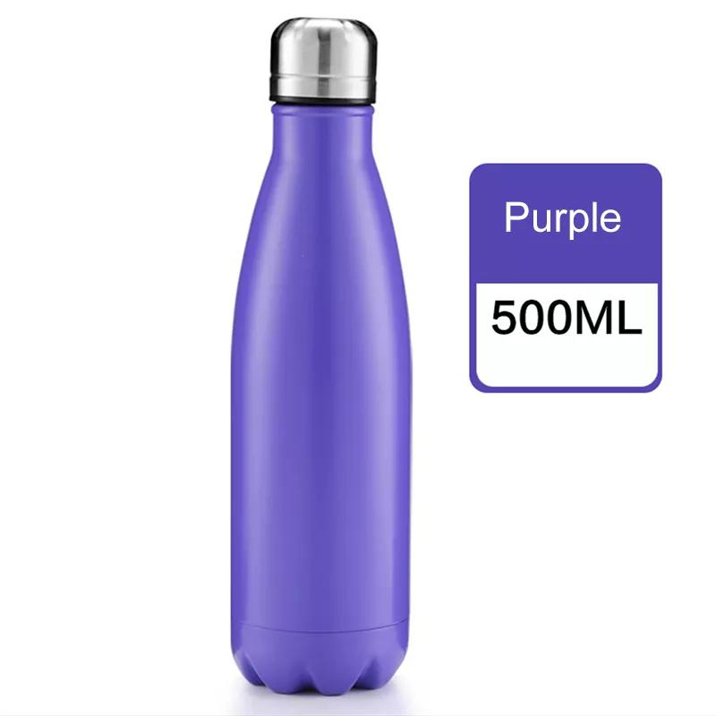 Thermos Bottle Bottle Vacuum Cup Stainless Steel Water Bottle Water Cola Shape Sport Design Widely Used Black Double Wall Adults