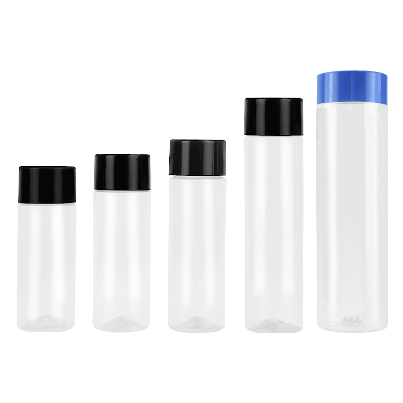 Custom 300ml 350ml 400ml 500ml Voss Mineral Water Pet Plastic Bottle Juice Bottle with Plastic Cap