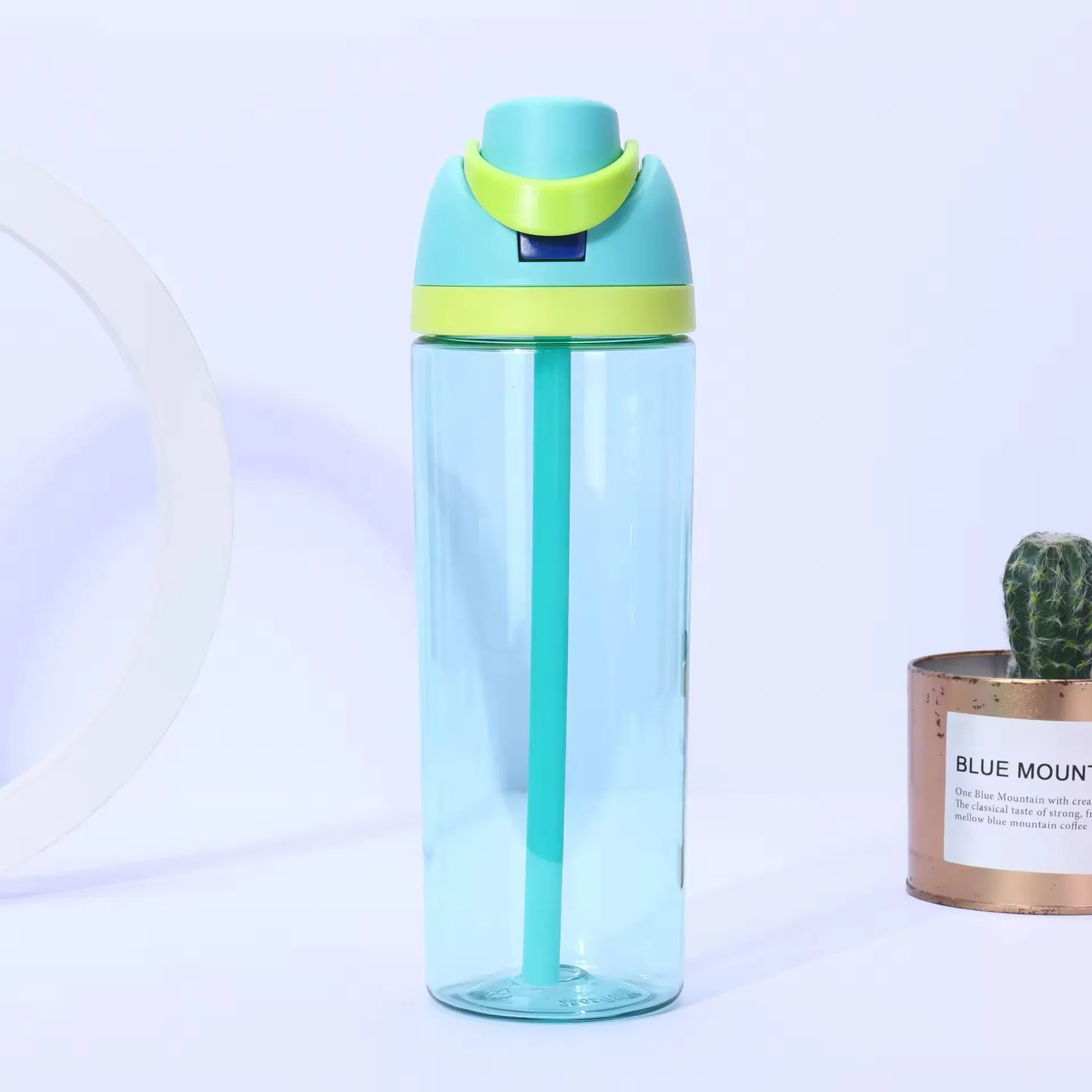 Wholesale Custom 750ml Clear Fruit Sports Travel Plastic Drinking Water Bottle Kids Tumblers with Flip Lid and Straw