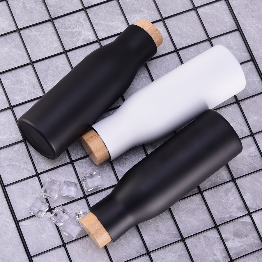 500ml 17oz BPA Free Keep Cold 24 Hours Narrow Mouth 18/8 Stainless Steel Water Bottles Insulated Double Wall Sport Bottle