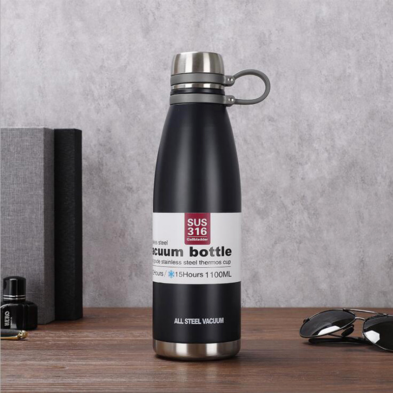 2023 650ml/850ml/1100ml Portable Sport Insulated Double Wall 18/8 Stainless Steel Wide Mouth Water Bottle with Custom Logo