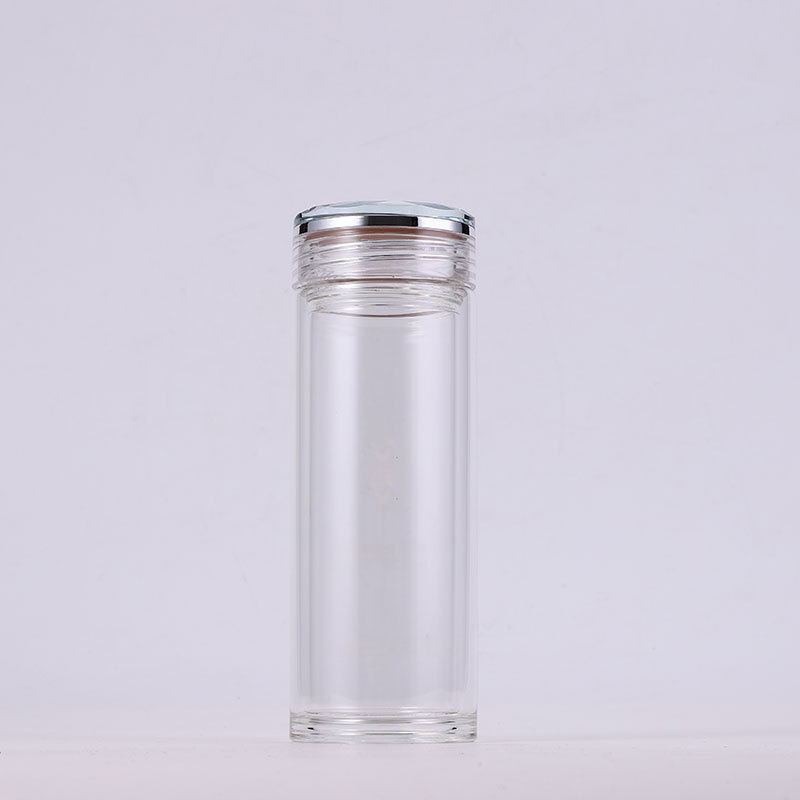 350ml/12oz Glass Water Bottle Double-Wall Glass Tumbler Custom Gift