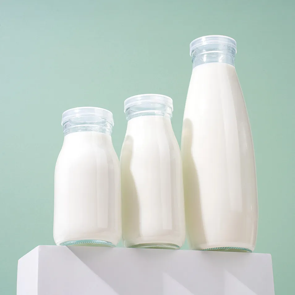 Glass Beverage Milk Bottles