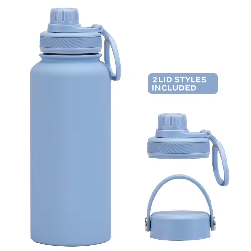 New 650ml Stainless Steel Insulated Bottle Anti Slip Outdoor Portable Vacuum Flask Thermo Thermal Mug Tumbler Simple Wide Mouth Sports Water Bottle