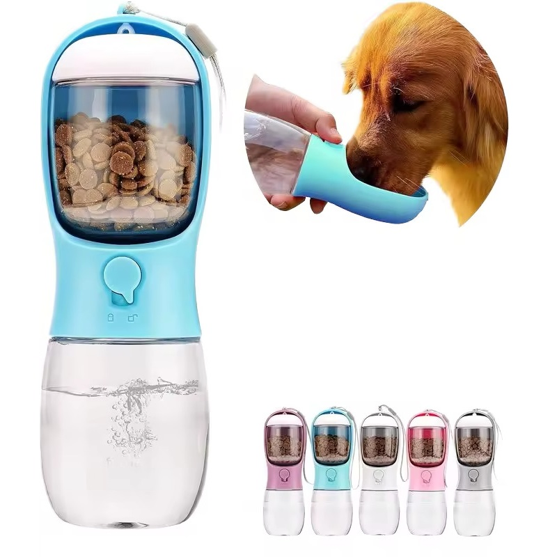 Portable 2-in-1 Leak Proof Dog Bowl Water Bottle for Traveling