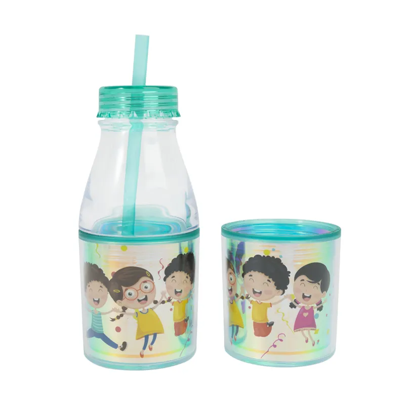 Reusable Kids Water Bottle with Straw