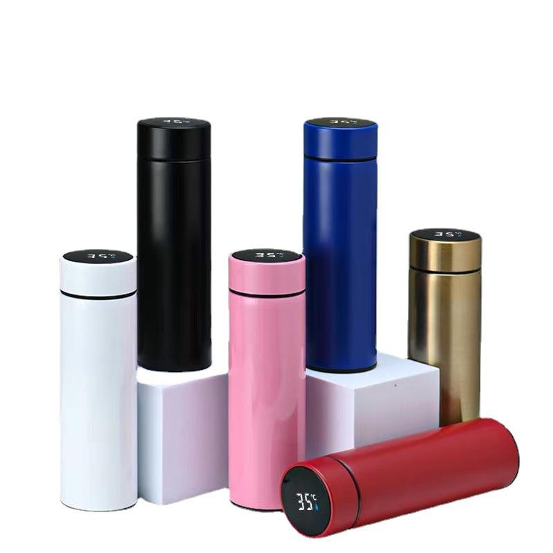 Business Gift Custom Logo Water Bottle Cup Digital Temperature Display Smart Mugs 304 Stainless Steel Vacuum Flask