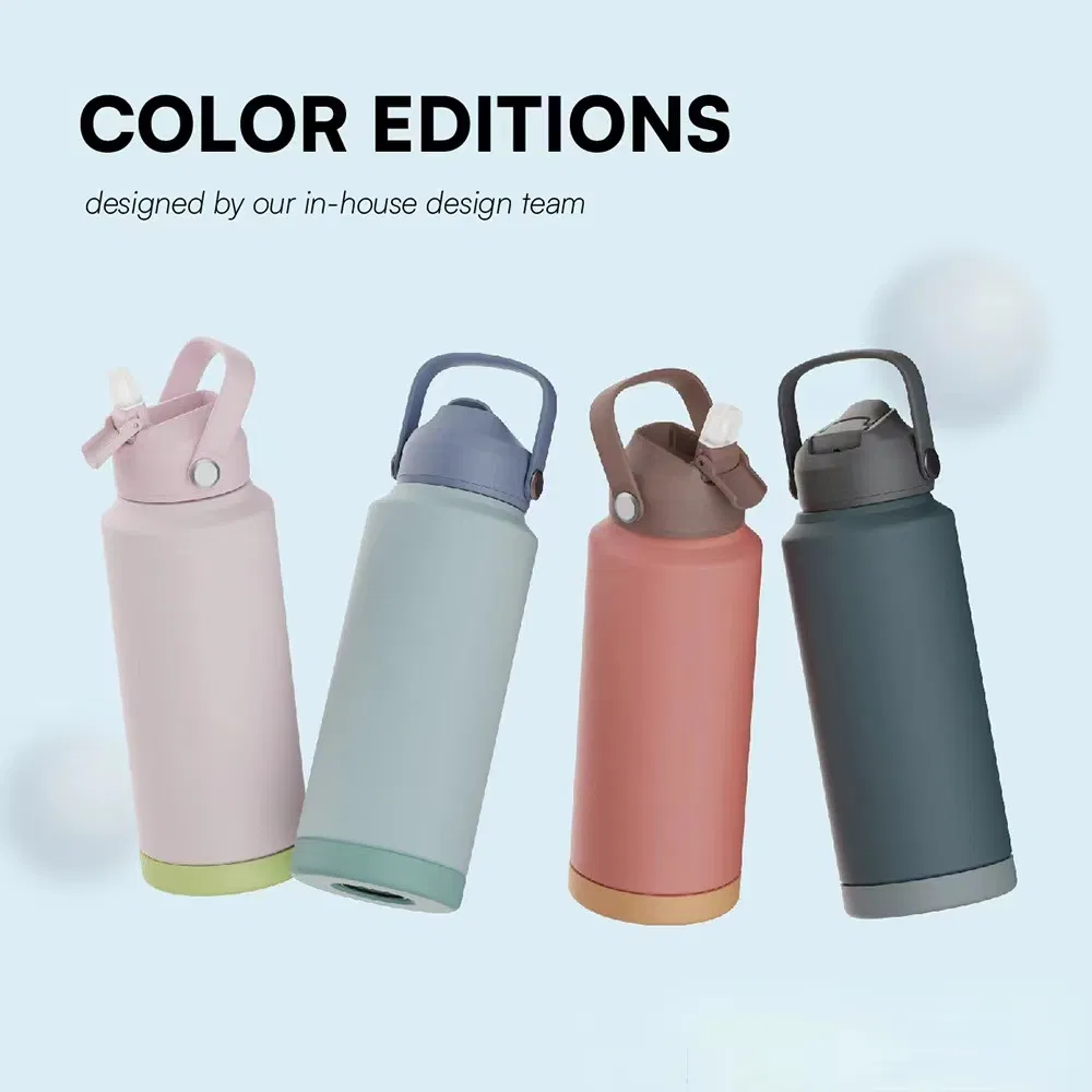 Large Capacity Wide-Mouth Anti-Sweat Cup Stainless Steel Outdoor Sports Water Bottle
