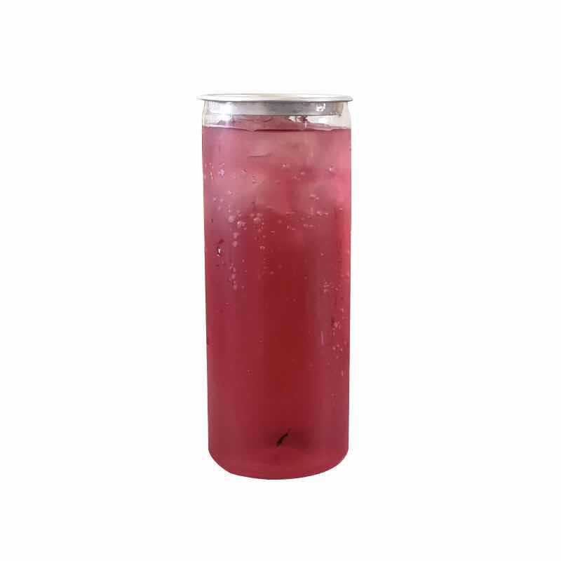 Empty Cold Drink Soft Carbonated Beverage Bottle Pet Bubble Soda Water Bottle with Easy Open Lids Clear Plastic Soft Drink Can