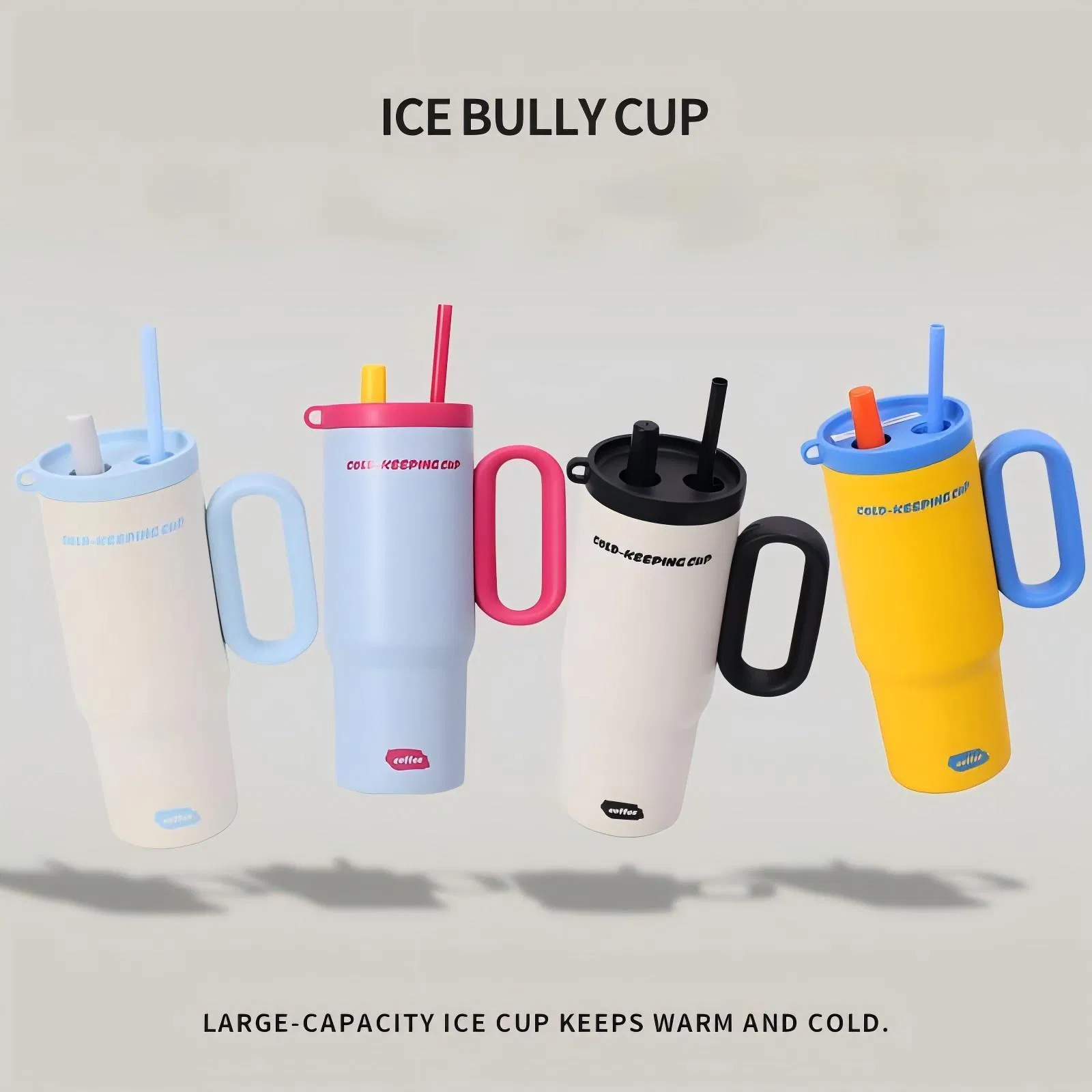 Customized Double-Layer Vacuum Insulated Vacuum Flask Tumbler New Large-Capacity 316 Stainless Steel Gift Cup Water Bottle for Vehicle Use for Iced