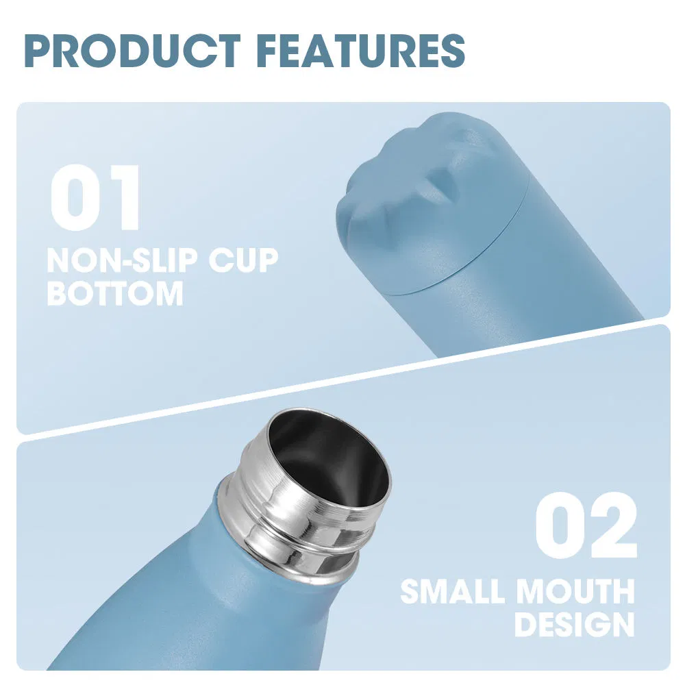 Double Wall Vacuum Insulated Stainless Steel Cola Shape Sports Water Bottle