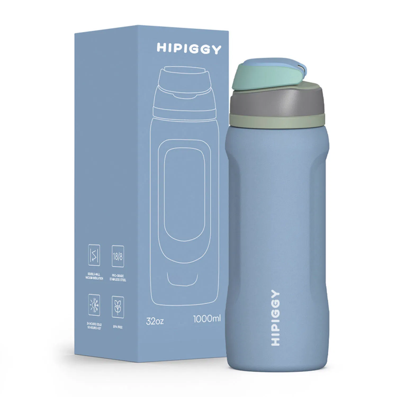 16oz Leak Proof Vacuum Flask Water Bottle Tumbler Stainless Steel Water Bottles