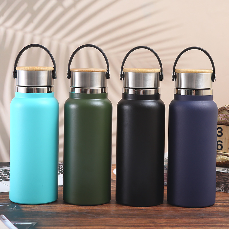 Leak Proof Double Wall Vacuum Stainless Steel Insulated Flask Travel Water Bottle with Various Lids