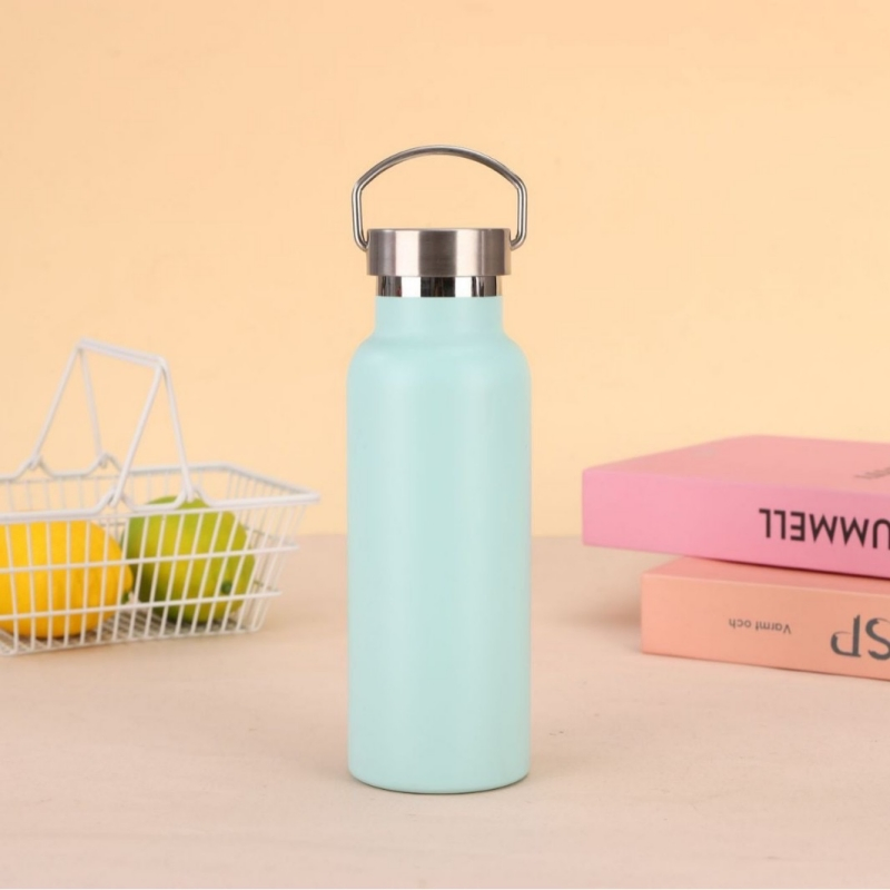 Portable 350ml 500ml 600ml 750ml 1000ml Wide Mouth Sublimation Blank Vacuum Sport Water Bottle with Lid