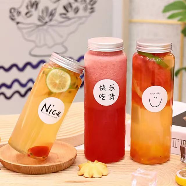 Best Seller Empty Clear Plastic Drinking Glass Water Plastic Juice Water Pet Bottle with Easy Open End