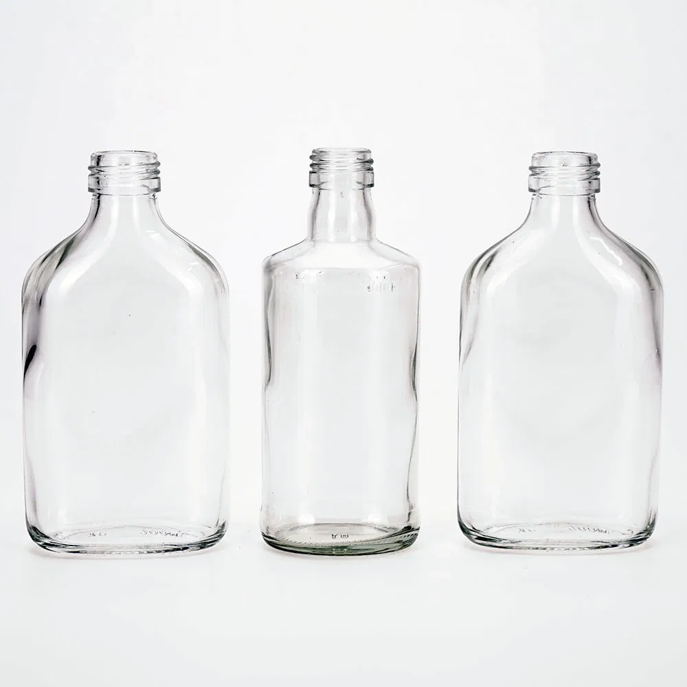 Wholesale 175ml 200ml 375ml Flask Ice Wine Glass Bottle Mineral Water Bottle Beverage Glass Bottle with Screw Cap.
