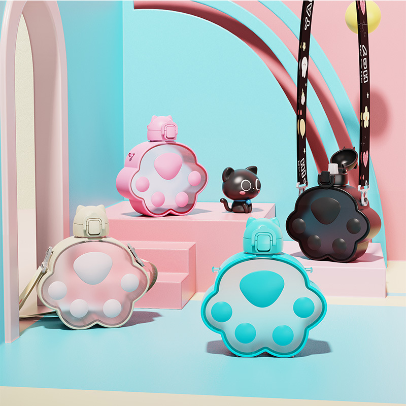 Adorable Kids Children Cute Bear Paws Shape Design Water Bottle