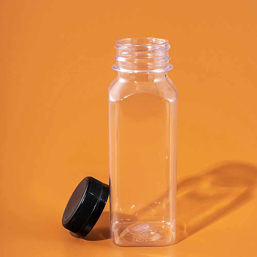 Manufacturers Clear 250ml 350ml 500ml Fruit Juice Mineral Water Beverage Pet Plastic Packaging Bottle with PP Tamper Evident Cap