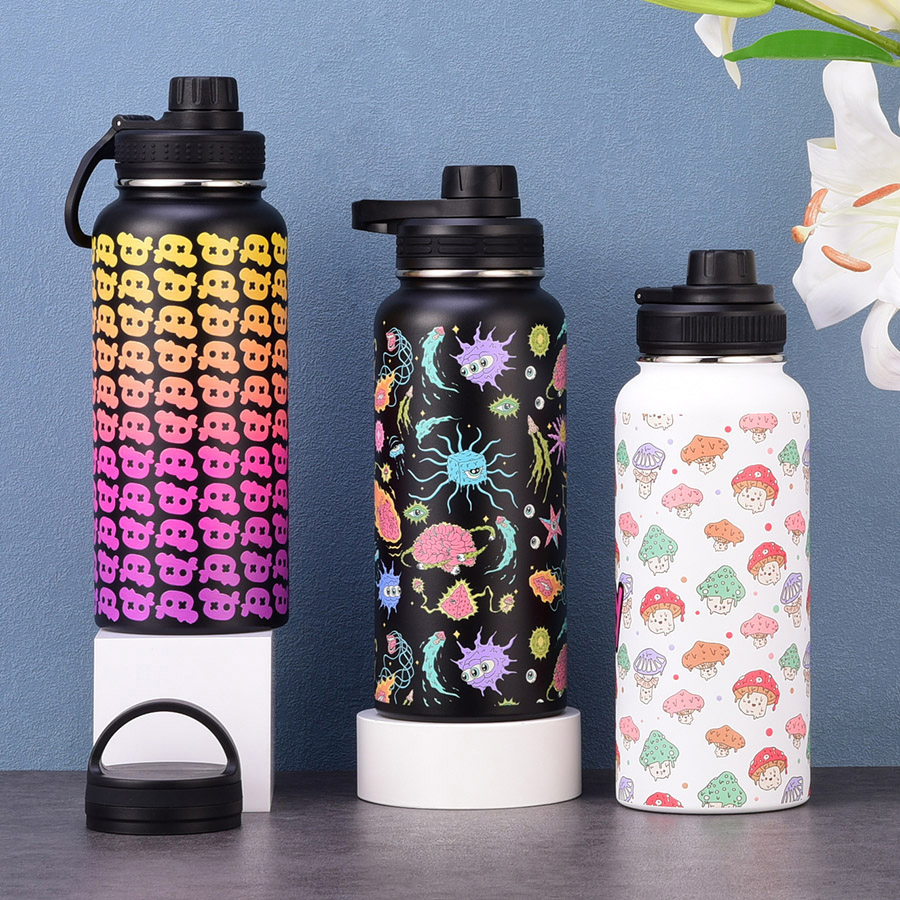32oz 950ml Water Camping Unbreakable Personalized Travel Double Wall Wide Mouth Thermo Bottle