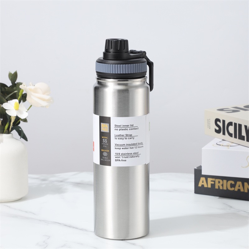 600ml Vacuum Insulation Tech Lightweight Stainless Steel Water Bottle for Cycling &amp; Hiking