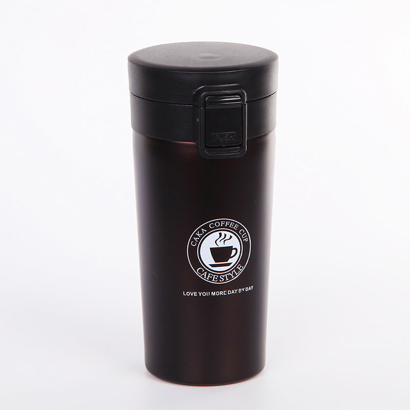 Durable Stainless Steel Coffee Water Bottle Leakproof Flip Lid Portable Insulated
