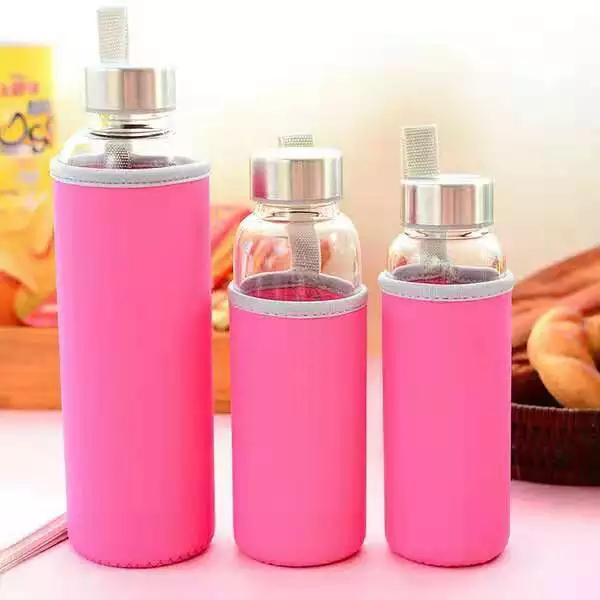 Manufacturer Reusable High Quality Glass Drinking Water Bottle Double Wall Glass Water Bottles