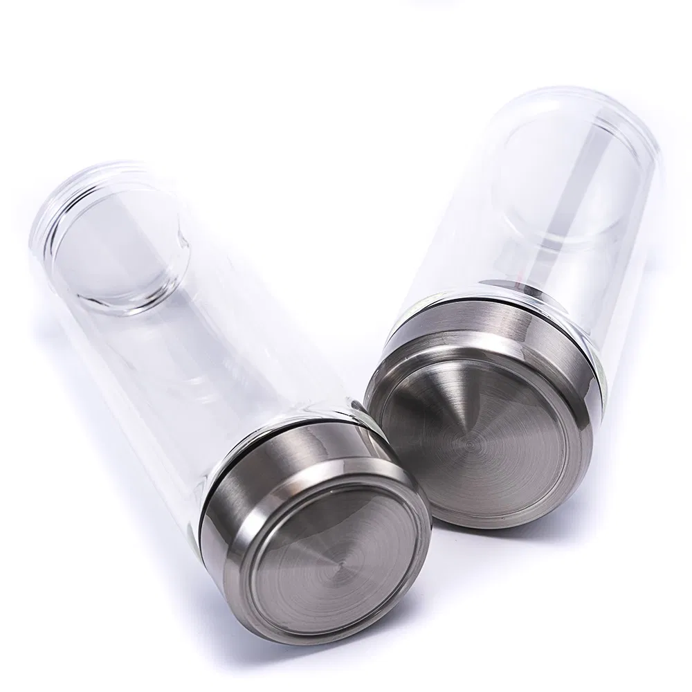 Portable Durable Double Wall Sleeve Borosilicate Glass Water Bottle for Drinking Water and Making Tea
