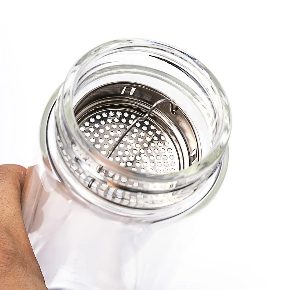 Modern Portable Tea Set Double Wall Anti-Scalding Borosilicate Glass Water Bottle Tea Maker