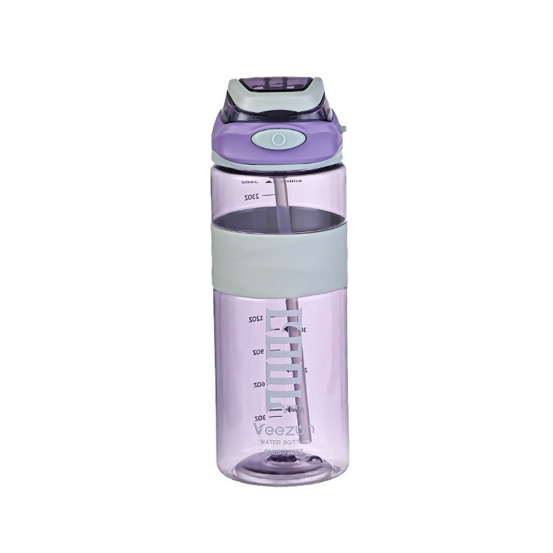 750ml Plastic Water Bottle with Flip Lid, Hidden Handle – Ideal for Fitness, Outdoor
