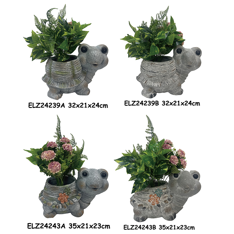 China Tortoise-Shaped Planter Statues Tortoise Deco-Pot Garden Planters Garden Pottery Indoor and Outdoor Factories, Product