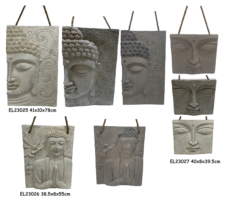 High-Quality Fiber Clay Light Weight Buddha Panels Hanging on Wall Crafts Product, Service