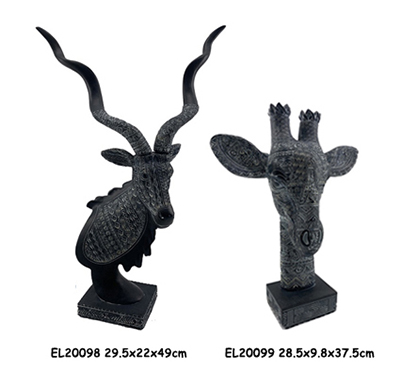 High-Quality Resin Arts & Crafts Table top Decoration Africa Giraffe head bust Figurines Deer   Exporter, Product