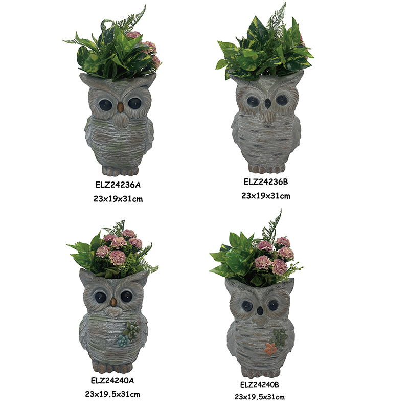 Owl Planter Details
